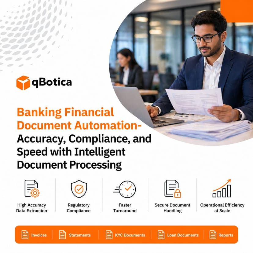 Banking Financial Document Automation-Accuracy, Compliance, and Speed with Intelligent Document Processing